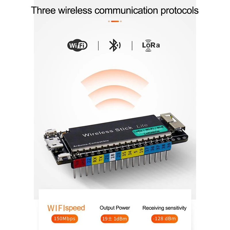 Антенна для Arduino Wireless Stick Lite 2 4G антенна ESP32 макетная плата SX1276 LoRaWAN Protocol WIFI BLE Development