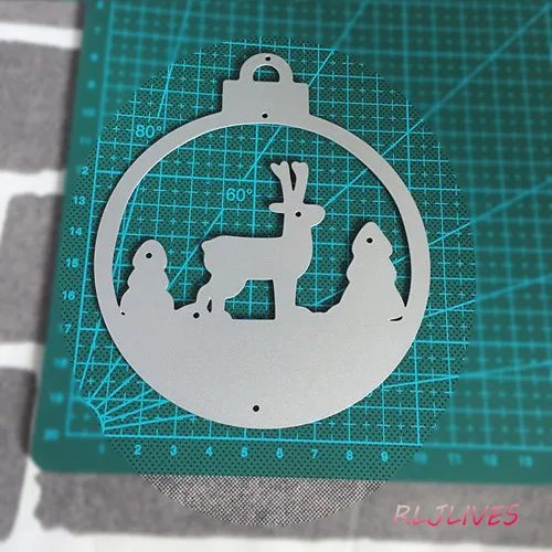 103x123mm Рождественский шар металлические трафареты для пресс-формы для DIY Скрапбукинг штамп/фото украшение для альбома тиснение бумажные карточки ручной работы - Цвет: 103x123mm