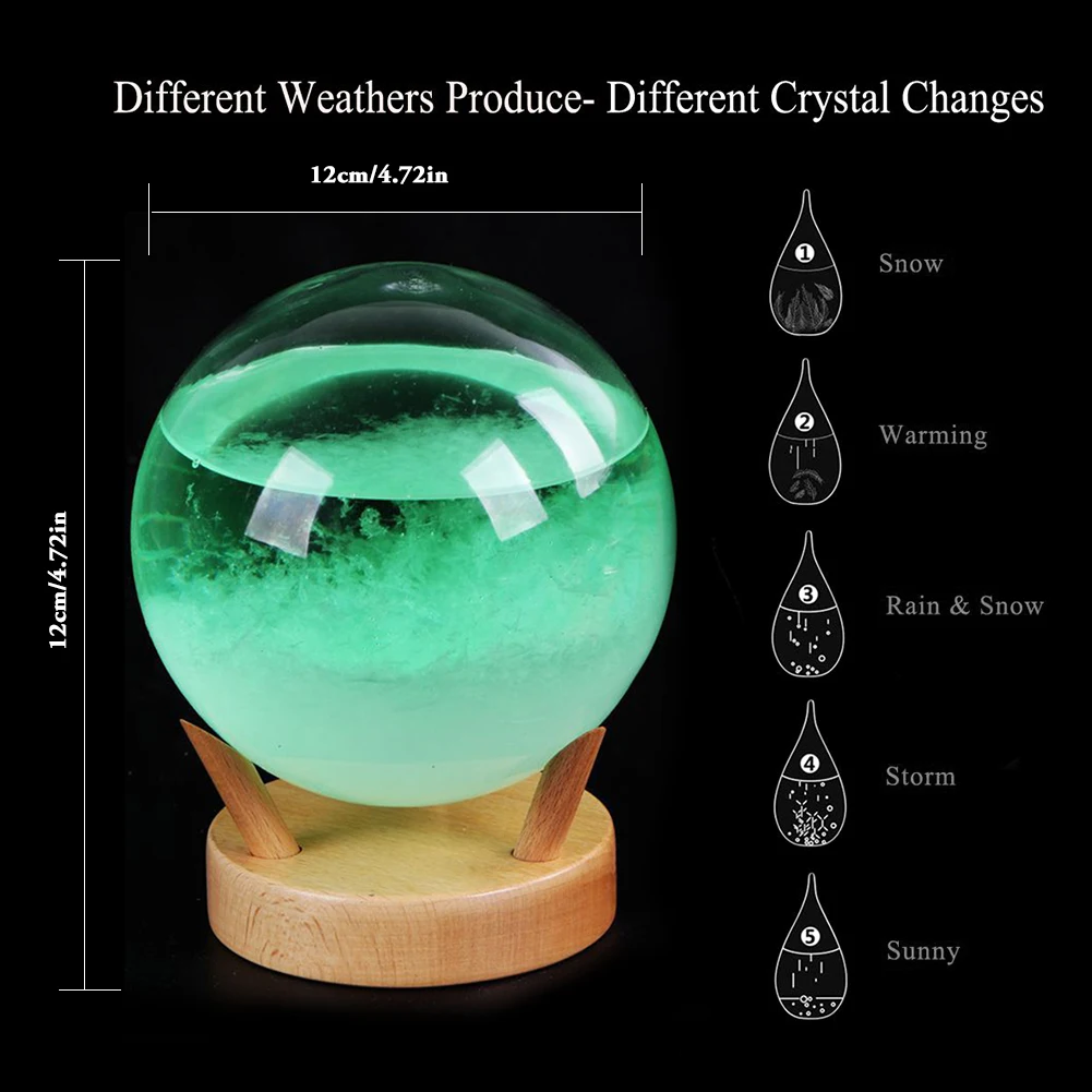 Горячий барометр прозрачный капелька штормовое стекло капли воды погода шторм