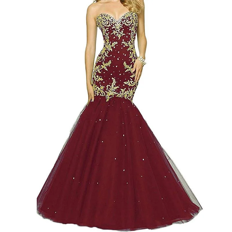 Золотая Аппликация Русалка искусственные бусины милое кружевное вечернее