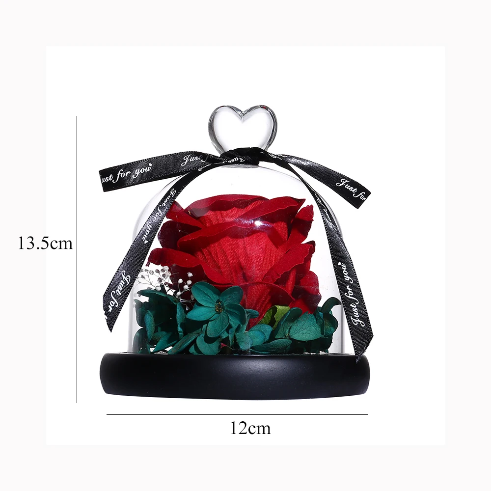 Консервированный подарок на день матери эксклюзивная Роза в стеклянном куполе с