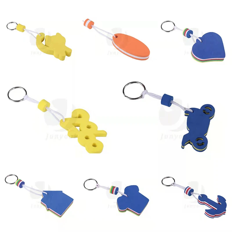 

10pcs/Lot Key Chain EVA Fishing Flotage Colorized Foam Keyring Environmental And Non-toxic Keychain Customizable LOGO 2022 New