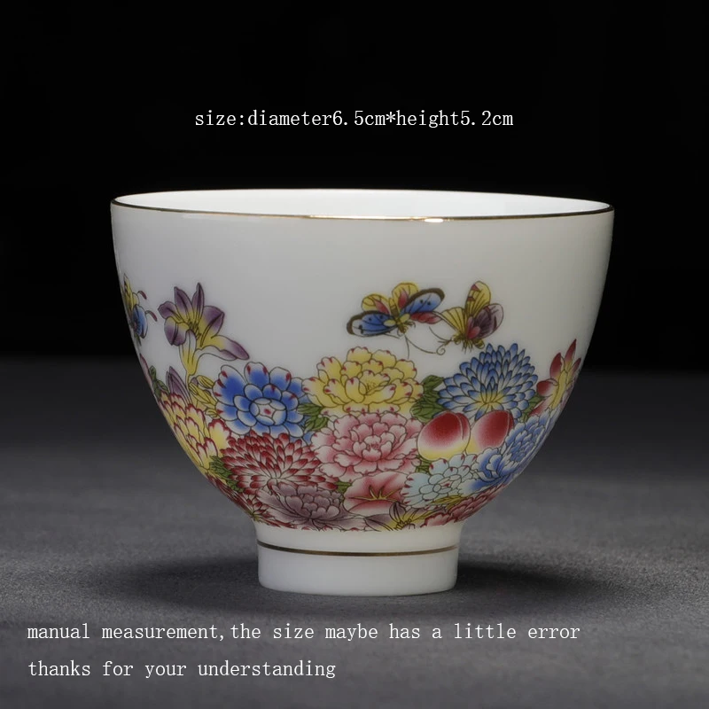 Изысканная с эмалью чайные чашки Китай искусственный чайный набор посуда для