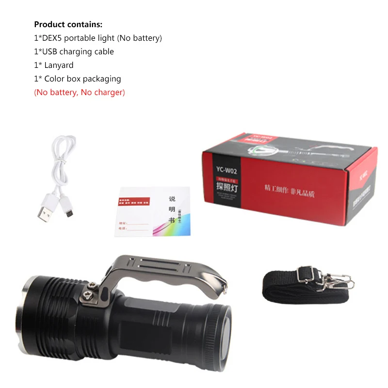 Походный светильник светодиодный фонарь Cree xhp50 с прямой зарядкой 4*18650 на батарейках светодиодный перезаряжаемый светильник-вспышка портативные фонари - Мощность в ваттах: No battery mode