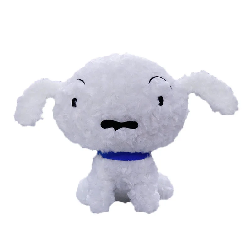 29 см блестящая плюшевая кукла Crayon Shiro Dog короткая аниме Милая Белая собака Дети