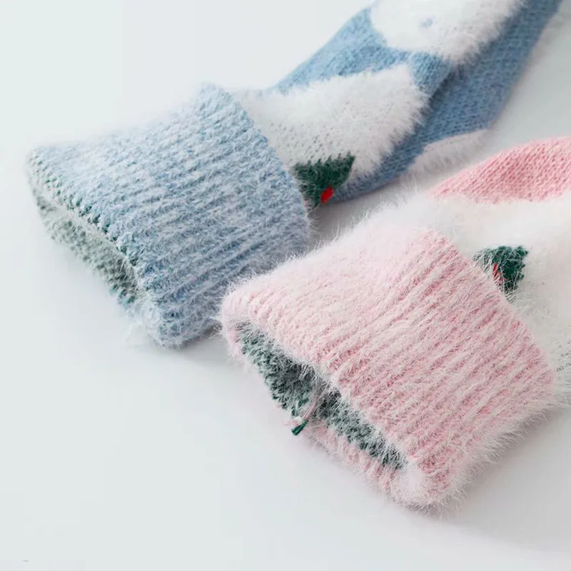 

Thick Mohair Sweater Women Autumn Winter Long Sleeve Snowman Embroidery Christmas Clothes Casual Pullovers Jumper