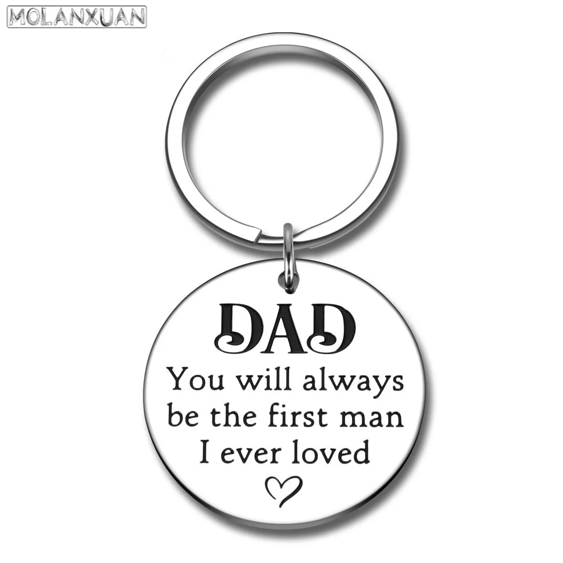 

Fathers Day Gifts for Step Dad Keychain Gift for New Dad You Will Always Be The First Man I Ever Loved Wedding Gifts for Father