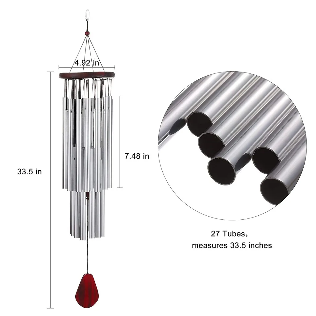 27 трубок ручной работы колокольчики успокаивающие мелодичные тона окна двора