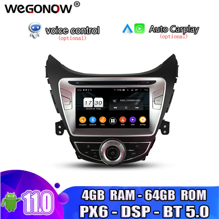 

Автомобильный DVD-плеер PX6, 8 ядер, 8 ГБ + 11,0 ГБ, Android 128, для Hyundai Elantra Avante I35 2011-2013, GPS, карты, RDS, радио, Wi-Fi, Bluetooth 5,0