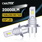 Светодиодные фары H11 H7, автомобильные фары H1 H4 H8 9005 HB3 9006 HB4 размера 1:1, противотуманные фары 6000K CSP без вентилятора, без шума, мини 12 В