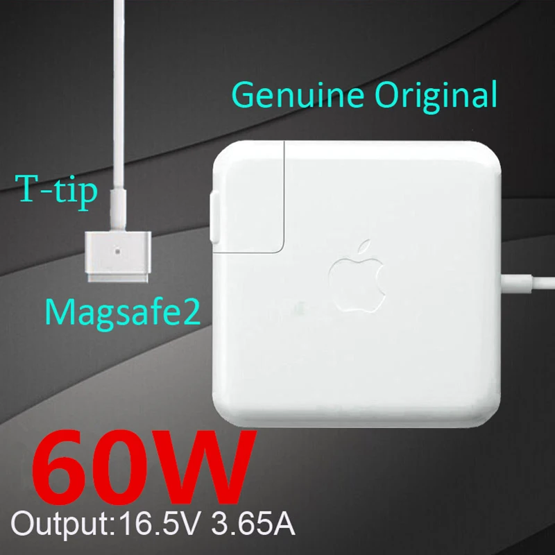 

100% Original With Apple LOGO 60W MagSaf* 2 Notebook Laptops Power Adapter Charger For Macbook Pro 13'' Retina A1435 A1425 A1502