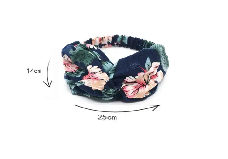 Летние богемные повязки для волос женщин и девочек на голову с принтом винтажный