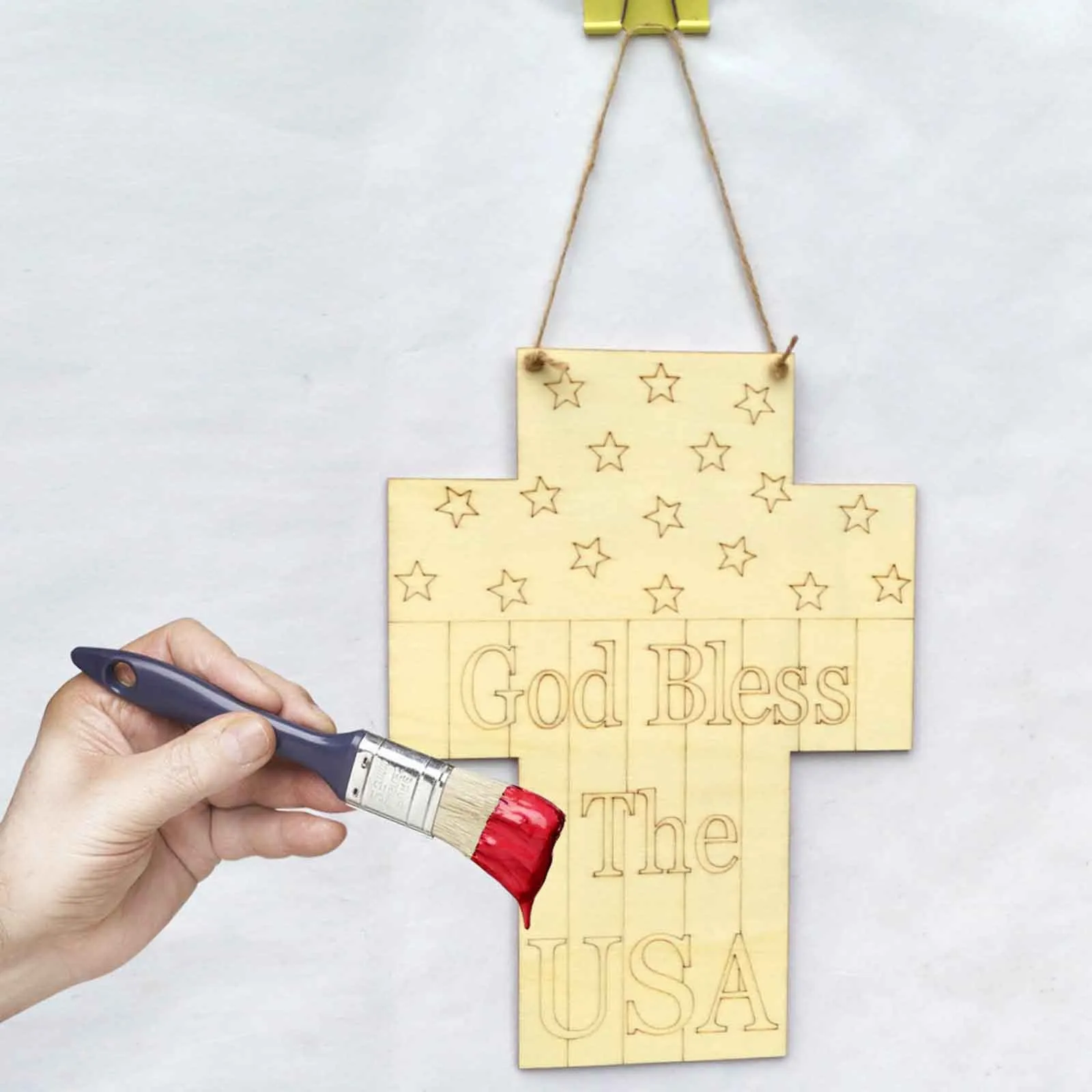 

Wooden Crafts Ornaments American Independence Day Diy Home Decoration