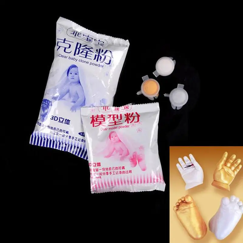 

Baby 3D Hand & Foot Print Mold Powder Soft Plaster Casting Kit Footprint Keepsake Gift Baby Growth Memorial Birthday Gift