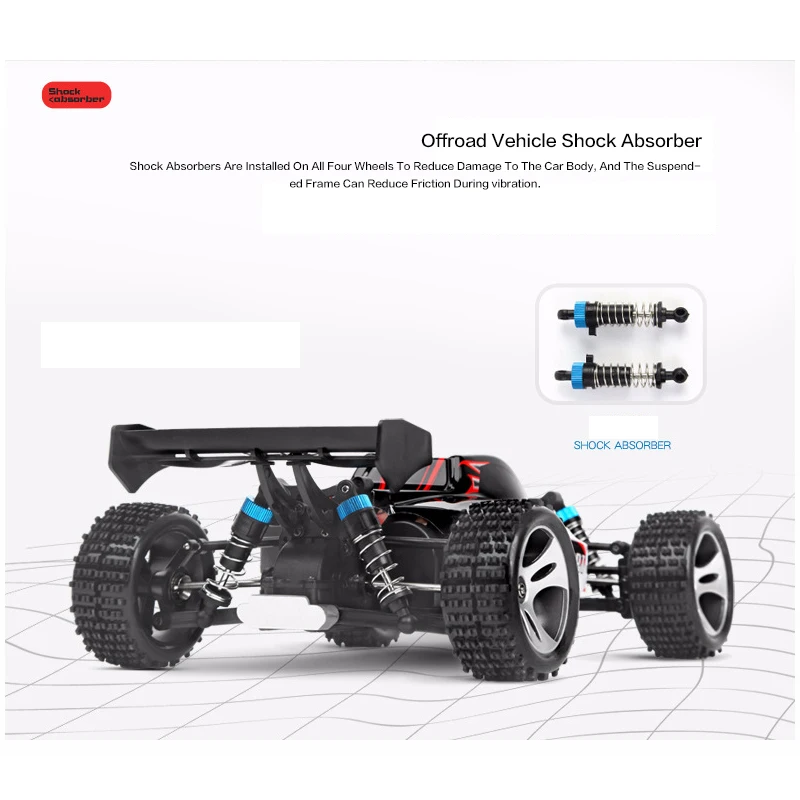 2021 A959 1:18 Электрический Радиоуправляемый автомобиль 45 км/ч 4WD 2 4G Высокая скорость
