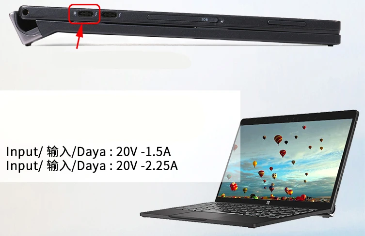 Оригинальное зарядное устройство 45 Вт Type-C USB PD для ноутбука Dell xps13 9300 7390 9380 9370 9365 9360