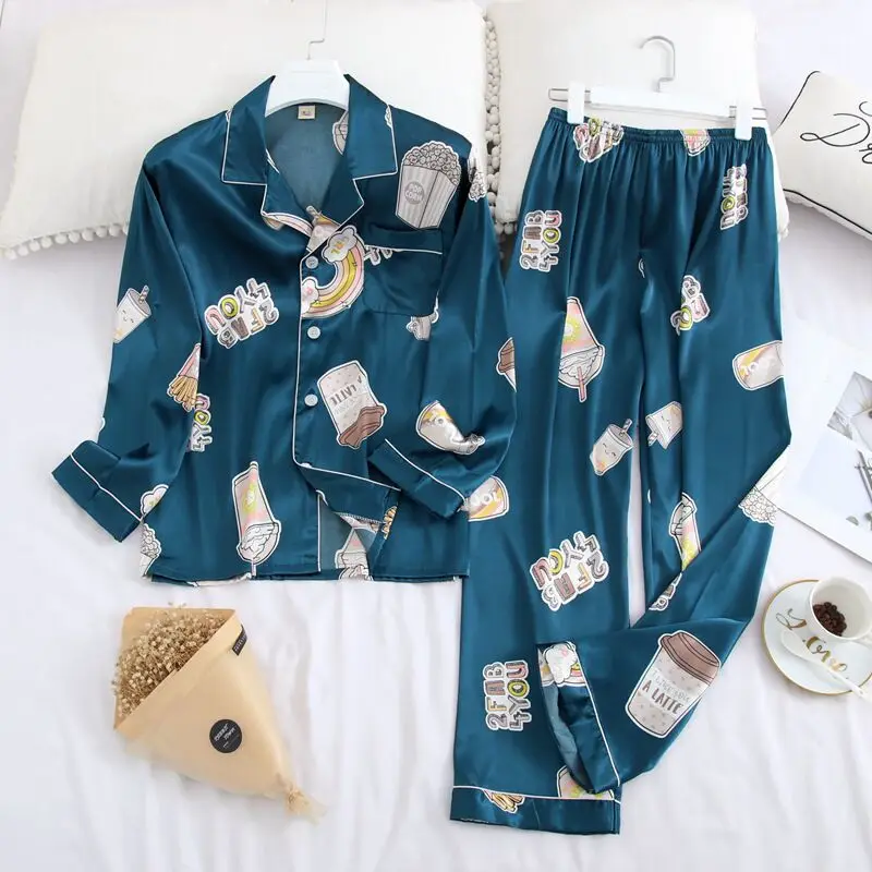 XXXL пара пижам для мужчин и женщин сексуальные атласные шелковые пижамные штаны с