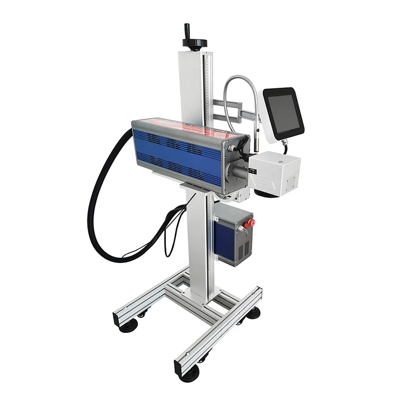 

ZE-FX CO2 Flying Marking Machin Fiber Laser Engraving Machine Plastic Metal Barcode/logo engraving 20W/30W