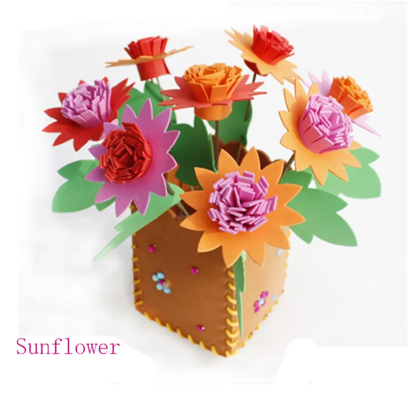 

Kindergarten EVA Handmade Flowerpot for Potted DIY Material Package Free Cutting Glue Creative Parent-Child Arts Handicraft Toys