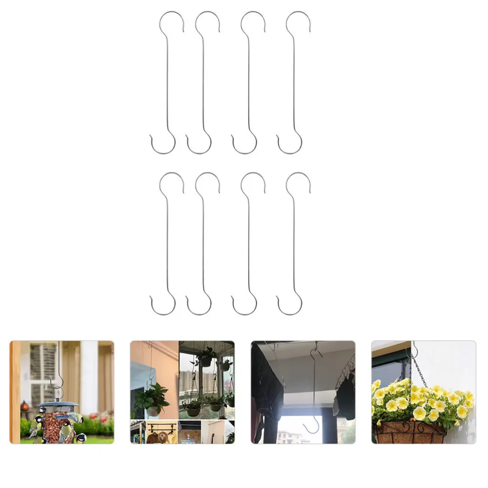 

8pcs Shaped Wall Hanging Hooks Heavy Duty Flowerpot Hanger for Home Garden