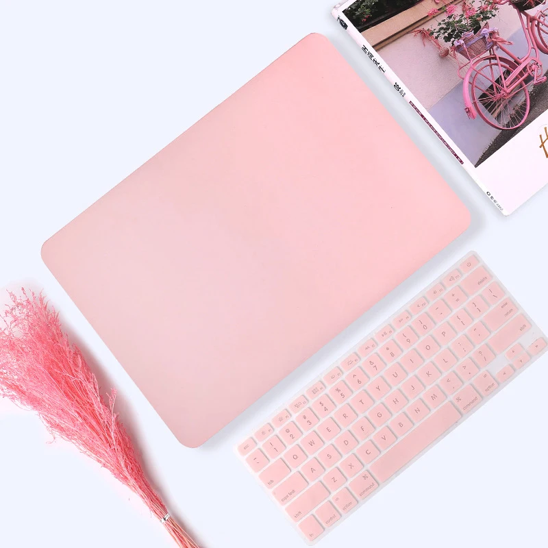 Пластиковый матовый розовый чехол для ноутбука Macbook Pro Air retina 11 12 13 15 дюйм чехол для клавиатуры защитный чехол для ноутбука чехол