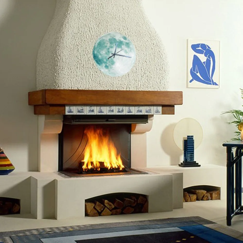 1 шт. классические зеленые лунные часы креативные Светящиеся Настенные