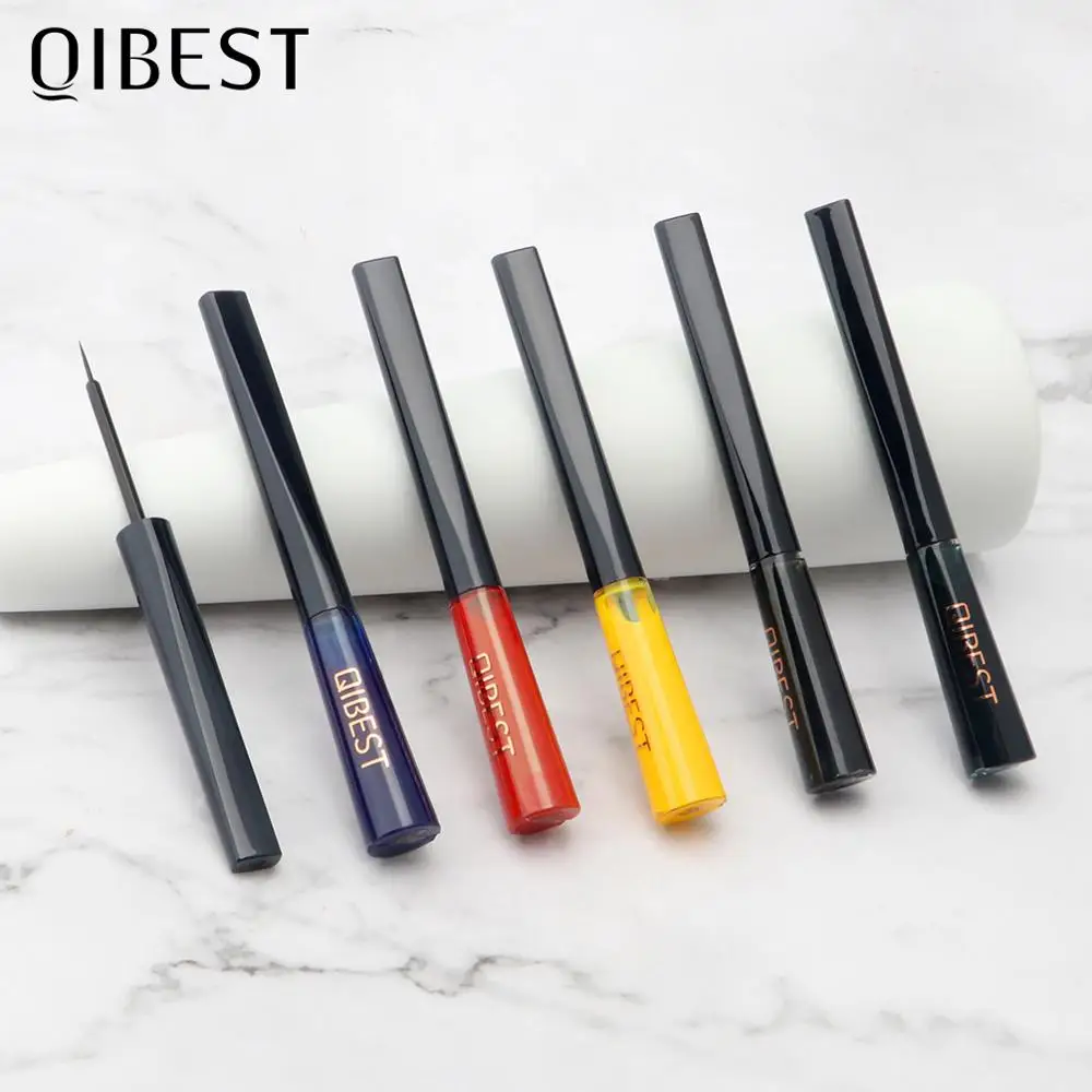 Жидкая подводка для глаз QIBEST 12 цветов водостойкая Стойкая Косметика макияжа |