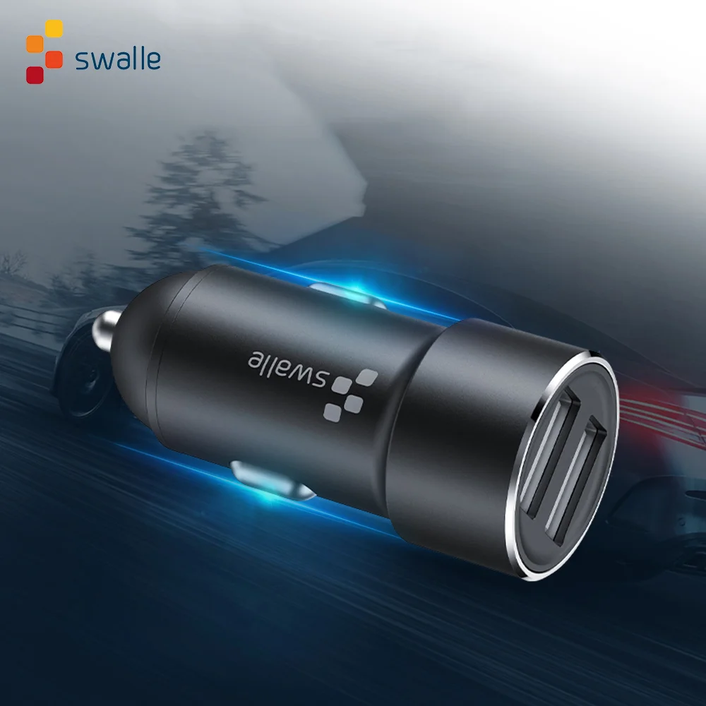 Автомобильное зарядное устройство Swalle с двумя USB портами универсальный