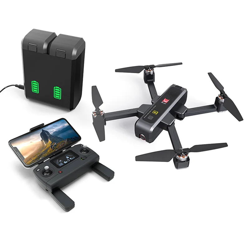 Квадрокоптер MJX B4W Радиоуправляемый с Wi Fi FPV 4K HD камерой ультразвуковой GPS складной
