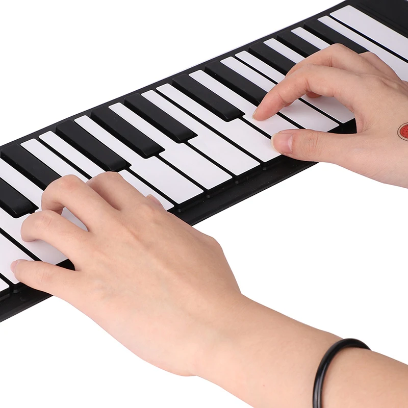 

Portable 61 Keys Roll-Up Piano Electronic Hand Roll Piano Flexible Roll up Keyboard Silicone Piano