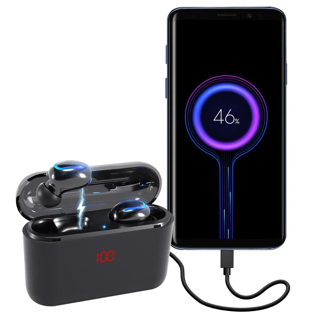 Беспроводные наушники Q32 TWS светодиодный внешний аккумулятор функция in ear 5 0 Bluetooth