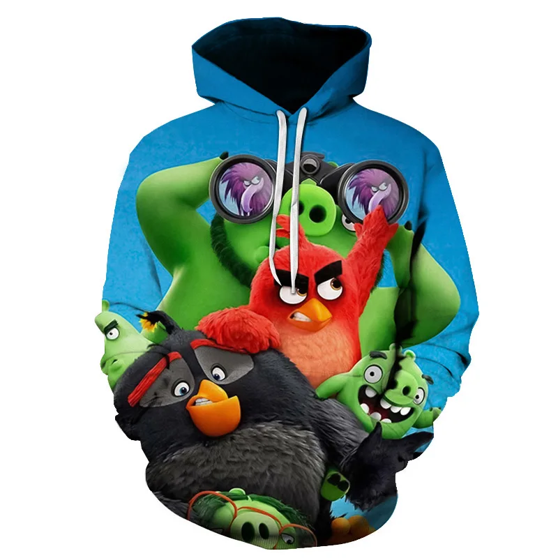 picture color Стиль 3D принт Angry Birds Movie 2 толстовки с капюшоном горячая распродажа мужская и женская уличная одежда Angry Birds 2 повседневные толстовки - Цвет: picture color