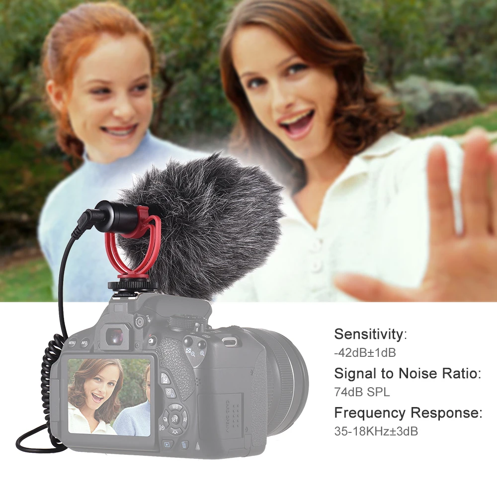 Внешний микрофон Andoer металлический видеомикрофон с разъемом 3 5 мм для смартфонов