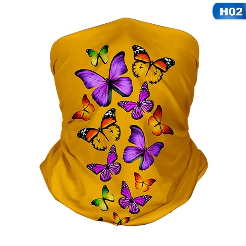 

1Pc Butterfly Print Polyester Scarves Face Dust Mask Outdoor Sport Cycling Bandanas Camping Hiking Headwear Magic Scarf