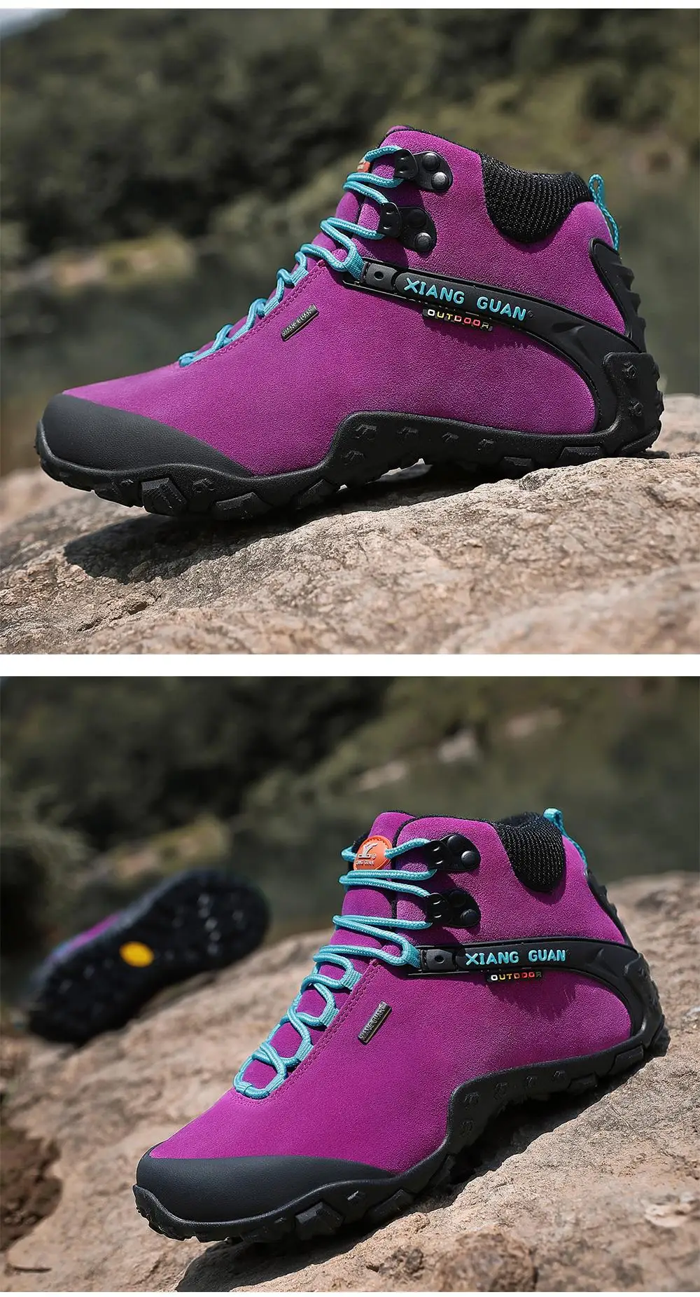 XIANG GUAN Men Hiking Shoes Male Waterproof Trekking Boots Outdoor Jogging Sneakers Tactical Trainers Climbing Mountain Shoes