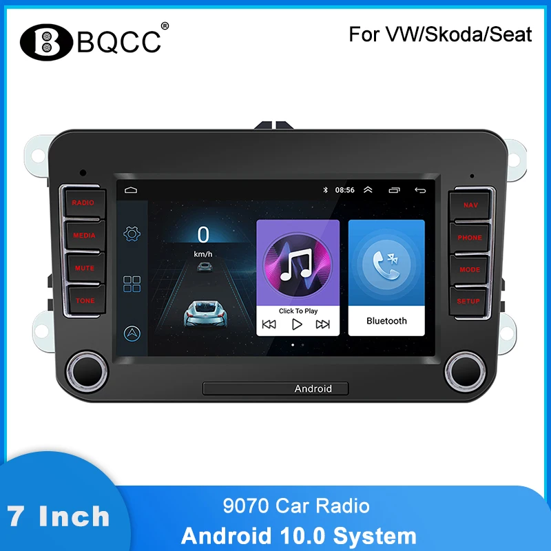 

Android Car Multimedia Player 2 Din 7" HD Screen Quad-cores 1GB 16GB GPS Navigation Bluetooth Car Radio 60W Power For VW Skoda
