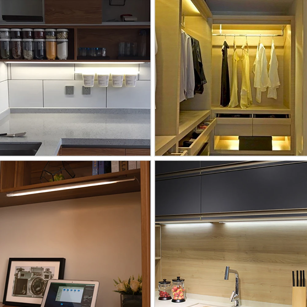 

40/50CM 5V Under Cabinet Lights Hand Sweep Motion Sensor USB Powered Led Night Lamp For Bedroom Wardrobes Closet Stairs Kitchen