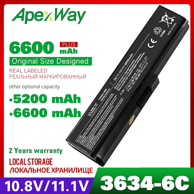 6Cell 11,1 v Аккумулятор для ноутбука Toshiba A655 A660 A665 C600 Portege M800 M900 спутниковый Pro C640 C650 C645 C655 C660 C665 C670