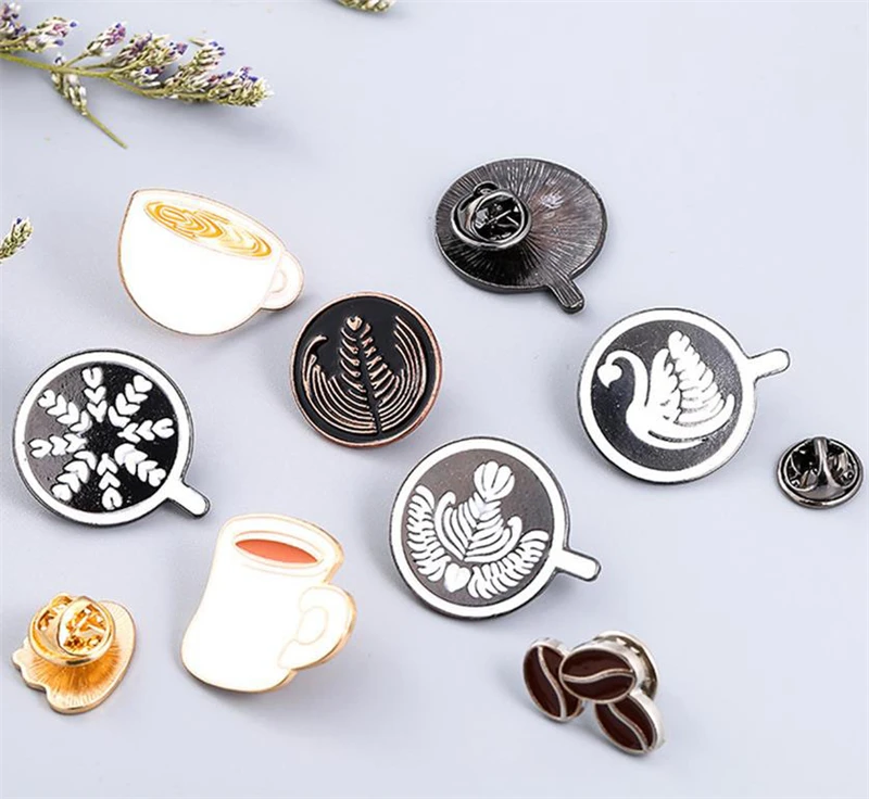 Металлическая брошь-капельница Barista аксессуар в стиле ретро для кофе машины