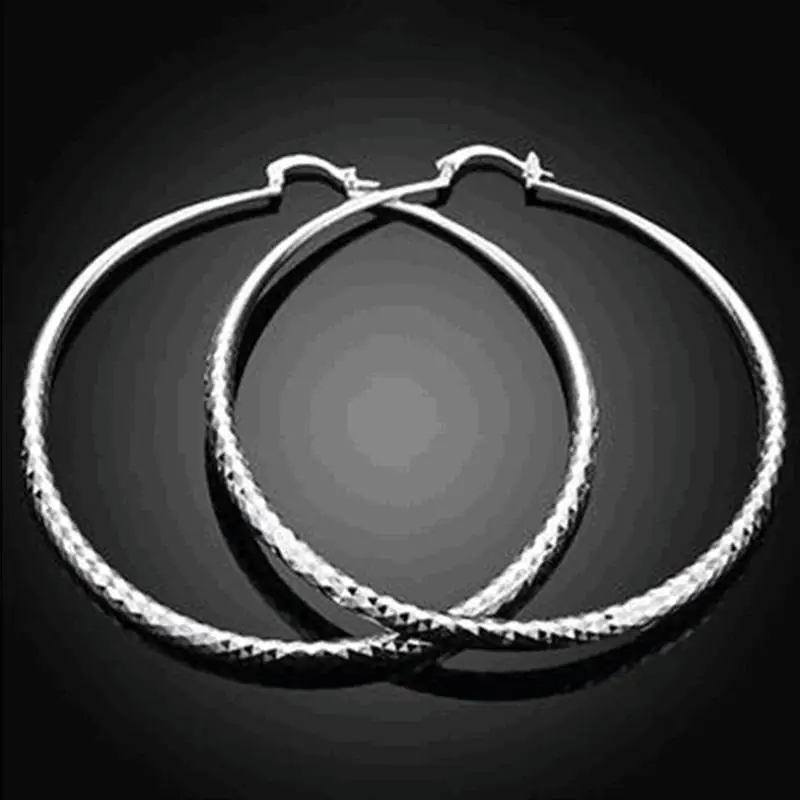 70 мм преувеличенный Большой Гладкий Круг Серьги в виде колец форма Простые