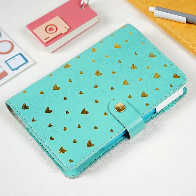 А5 А6 кавайная кожаная записная книжка дневник портативный в горошек планировщик