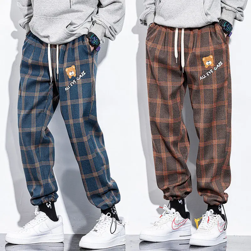 

Men's Pants Spring and You'll See Baggy Pants Men's and Women's Casual Pants Sweatpants Men Cargo Pants Japanese Way Plaid Style