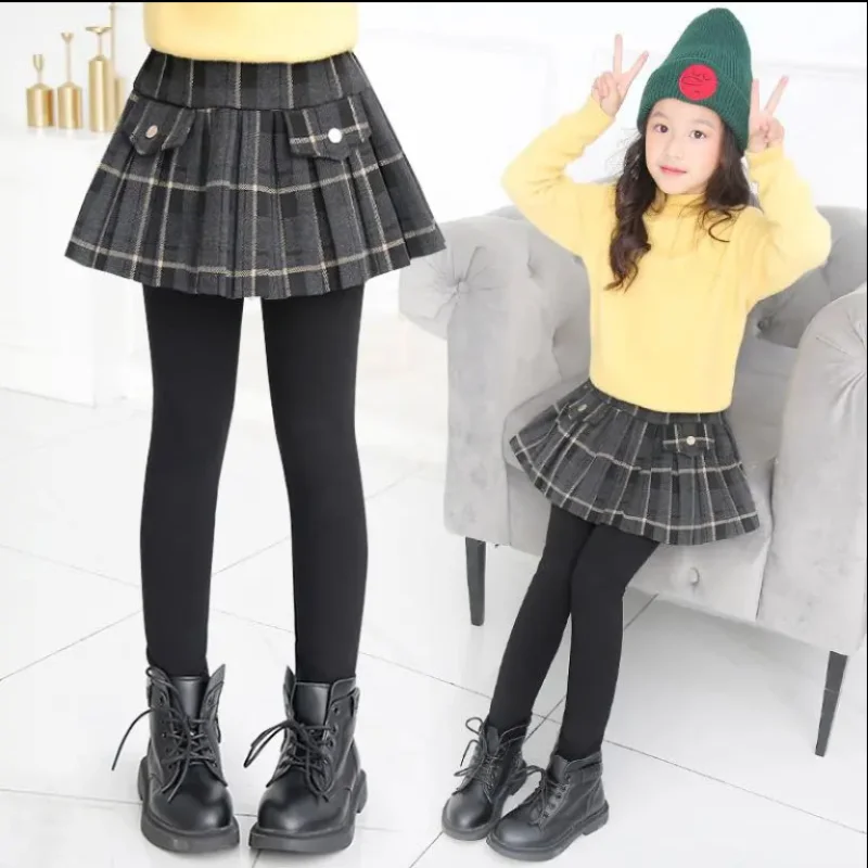 Baby Girls Autumn Winter Fashion Solid New Skirts-pants Children's Clothing Korean Casual Cotton Long Trousers Leggings W281 images - 6