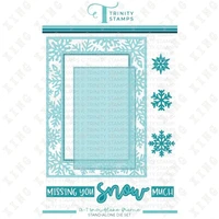 hot sale newest metal cutting dies a7 snowflake frame embossing template handmade diy greeting card scrapbook diary decoration