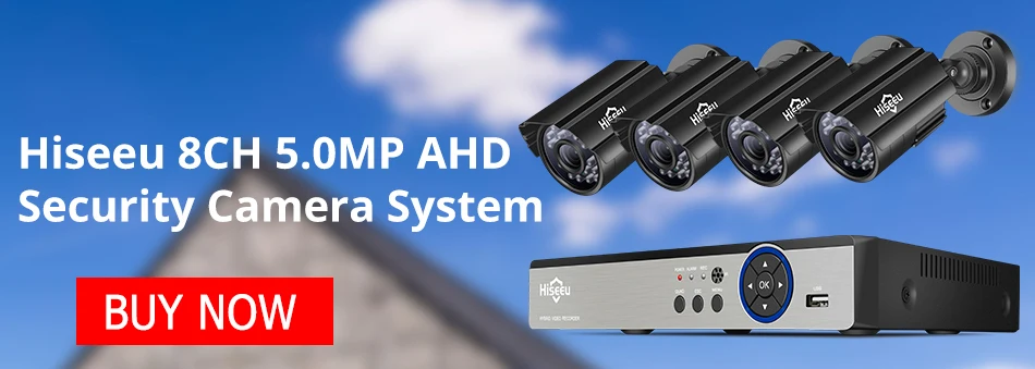 Hiseeu система видеонаблюдения 4CH 720 P/1080 P AHD камера безопасности DVR комплект CCTV Водонепроницаемая наружная домашняя система видеонаблюдения HDD