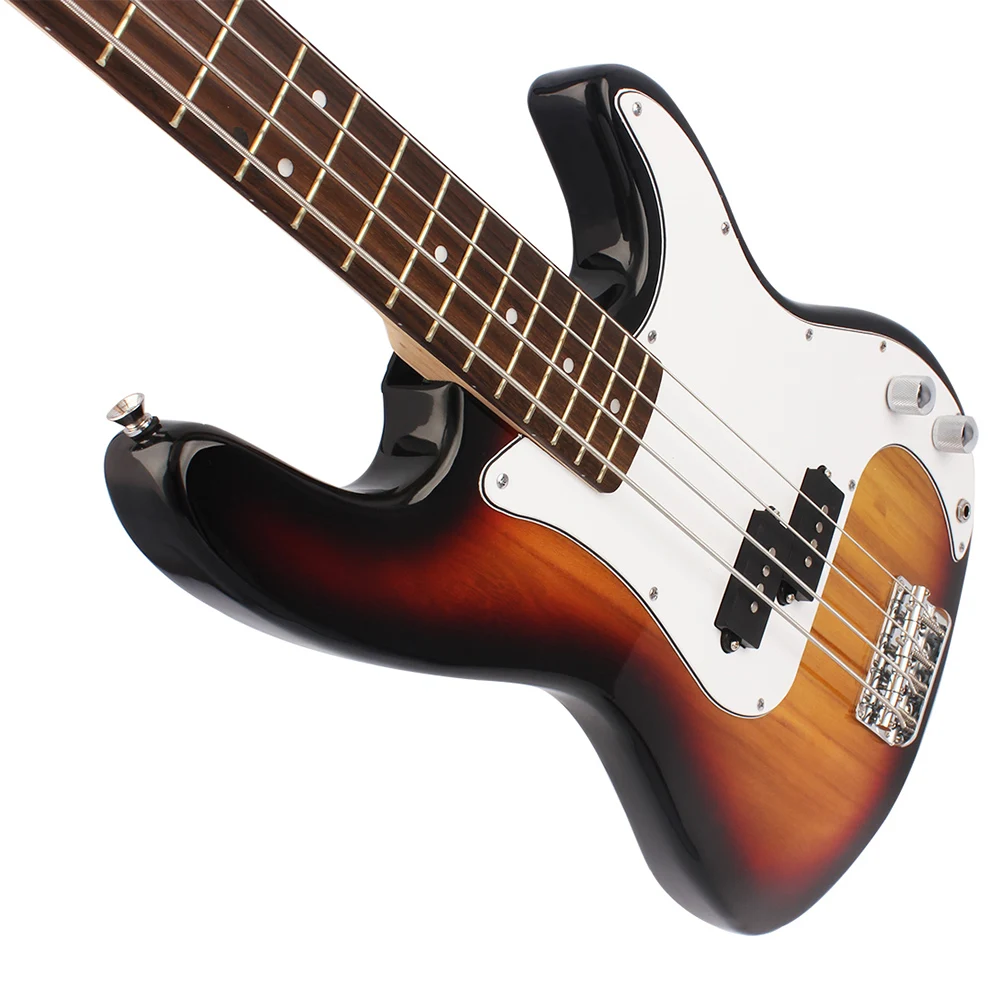 21 лад 4-струнный электрический бас Гитара Закат цветная бас-гитара из липы