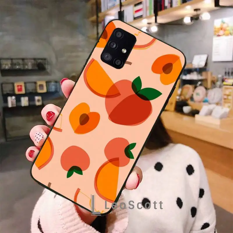 

Summer Peach Phone Cases For Samsung A50 A51 A71 A31 A21S S8 S9 S10 S20 S21 Plus Fe Ultra 4G 5G