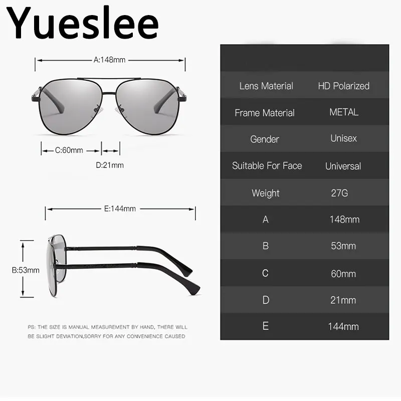 

49639 Metal Pilot Polarized Luxury Sunglasses Men Women Fashion Shades Uv400 Vintage Glasses Men Sunglasses