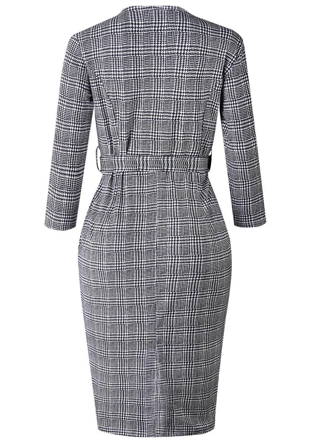 Women African Dresses Plaid African Clothes Ankara Autumn Spring Summer Pencil Dress Ropa Dama Office Lady African Clothing