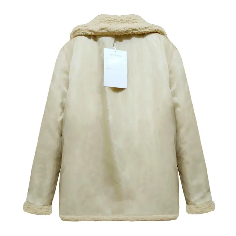 

RICORIT Winter Clothes cardigan female Women Fleece Coat Buckle Wool Coat Woman Sweater Casaco Feminino knitting Sweatershirt